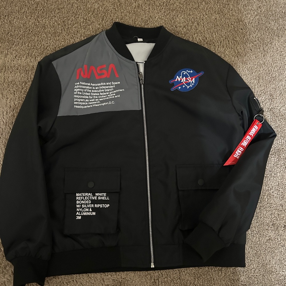 NASA Black Bomber Jacket